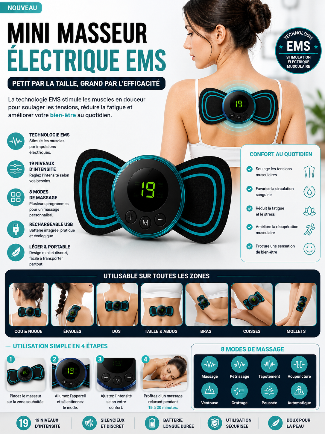 Mini masseur Electrique