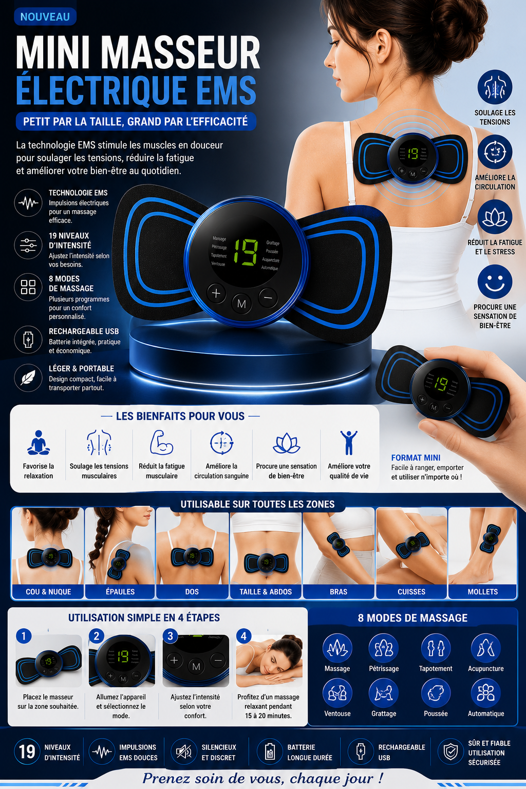 Mini masseur Electrique