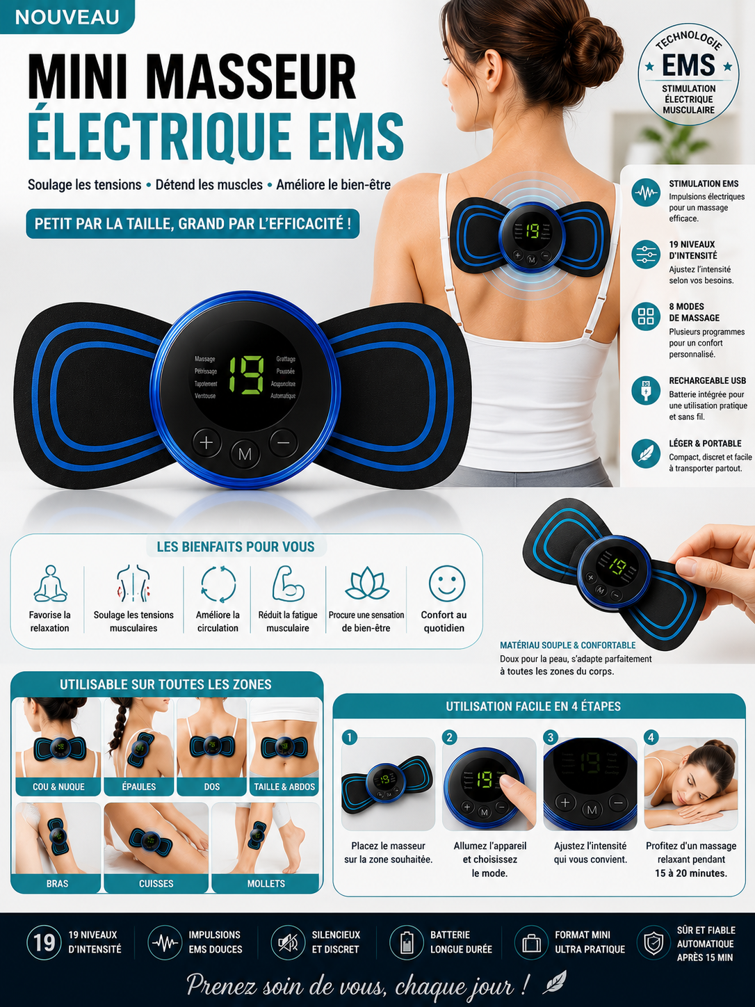 Mini masseur Electrique