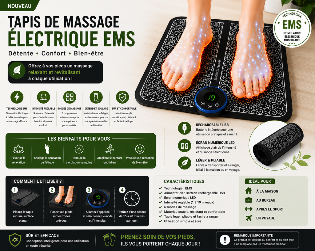 Tapis massage de pieds