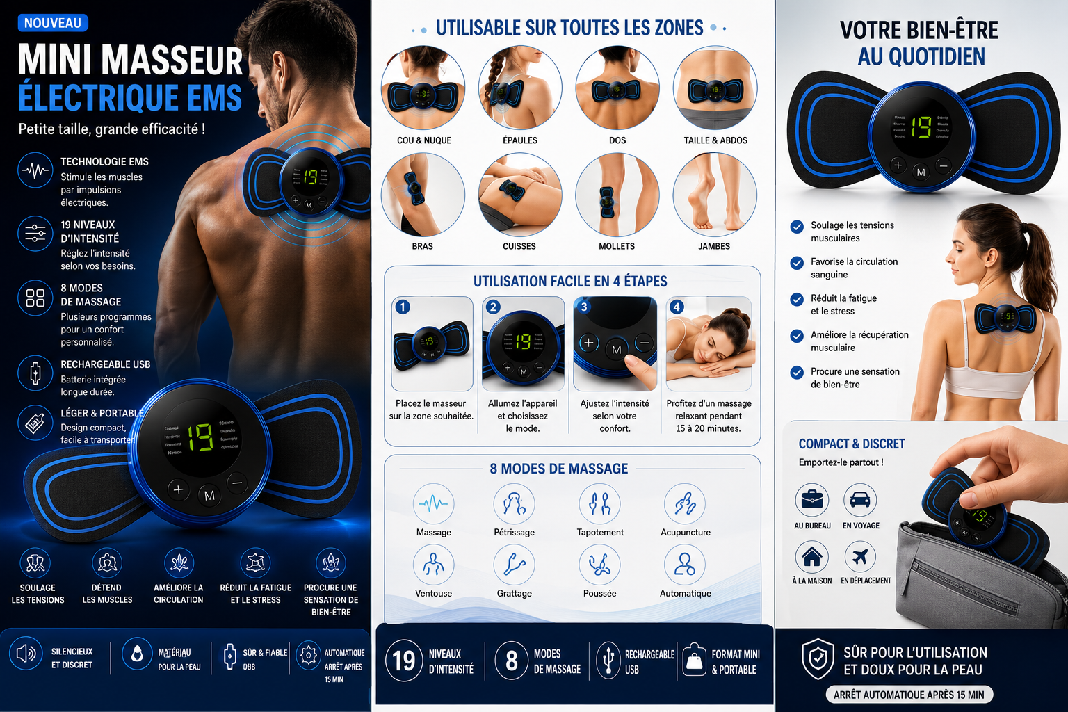 Mini masseur Electrique