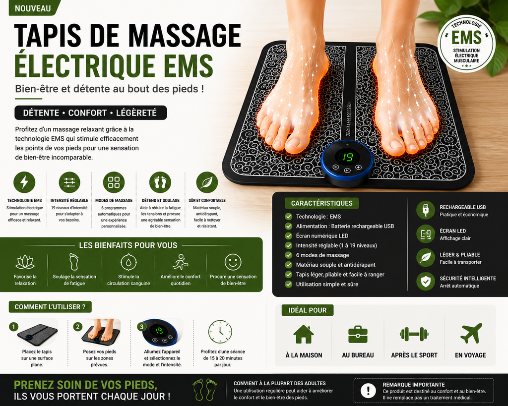Tapis massage de pieds